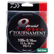 Braid Daiwa Tournament 8 Evo 300mt Drak Green 0,12mm