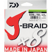 Daiwa J-Braid X8 Chartreuse 150mt 0,13mm